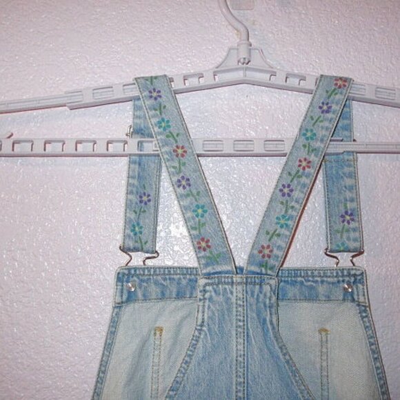 Isabel Maternity PATCHWORK Bib Overalls Size 10 SHORTALLS Shorts DIY Romper BOHO - Picture 8 of 12